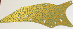 Cloth Wing Triangle 11 x 27.5 Left with Gold Scales Pattern: {пясъчно зелен}