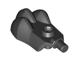 Paw with Stud on Top, Bar on Side and 3 Bar Holders on Bottom: {черен}