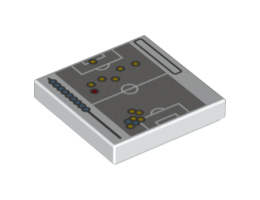 Плоска плочка 2X2 No. 298: {бял}