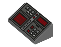Покривна плочка 1X1x2/3, No. 6: {тъмно каменно сив}