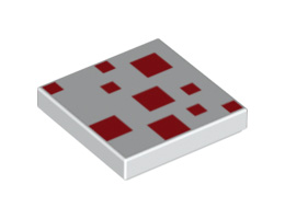 Плоска плочка 2X2 No. 299: {бял}