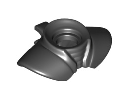Minifigure, Armor Shoulder Pads Rounded with Neck Protection and Clip on Back: {черен}