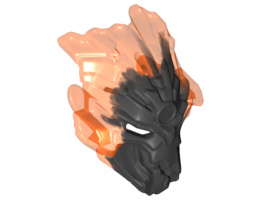 Bionicle Mask Umarak Hunter with Marbled Trans-Neon Orange Pattern: {титаниево метален}