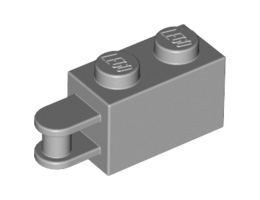 Brick, Modified 1 x 2 with Handle on End - Bar Inset from Edge of Handle: {умерено каменно сив}