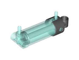 Pneumatic Cylinder with 2 Inlets and Rounded End Medium (48mm) : {прозрачно светло син}