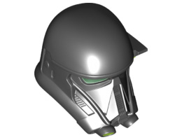 Large Figure Head Modified SW Death Trooper with Dark Green Core and Lime Circles Pattern: {черен}