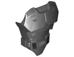 Large Figure Torso with SW Death Trooper Pattern: {черен}