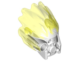 Bionicle Mask of Ice (Unity) with Marbled Trans-Neon Green Pattern: {бял}