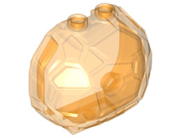 Черупка скала 4X2X3 W/ Knob: {прозрачно ярко оранжев}