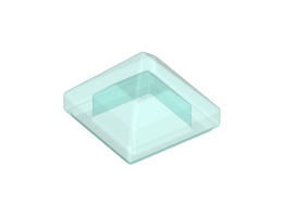 Плочка пирамида 1X1X2/3 : {прозрачно светло син}