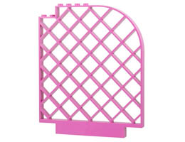 Belville Wall, Lattice 12 x 1 x 12 Curved: {ярко пурпурен}