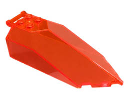 Windscreen 11 x 4 x 2 1/3 Canopy Pointed with Bar Handle: {прозрачно флуорисциращо червеникаво оранжев}