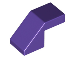 Покривна плочка 1X2/45° без пъпки: {светло виолетов}