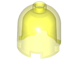 Brick, Round 2 x 2 x 1 2/3 Dome Top - Blocked Open Stud : {прозрачно флуорисциращо зелен}