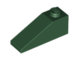 Покривна плочка 1X3/25° : {земно зелен}