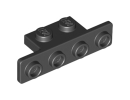 Ъглова плочка 1X2/1X4 (*) със заоблени ъгли отдолу: {черен}