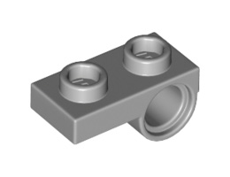 Инверсна плочка 1X2 с хоризонтална дупка Ø4,85 Rev. : {умерено каменно сив}