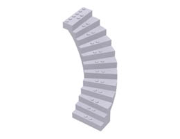 Stairs 13 x 13 x 12 Curved Open: {светло синьо-виолетов}