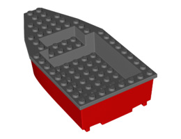 Лодка 8X16X3: {ярко червен}