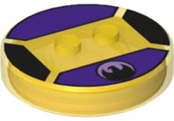 Dimensions Toy Tag 4 x 4 x 2/3 with 2 Studs for Raven #57 with Black Raven Pattern: {прозрачно жълт}