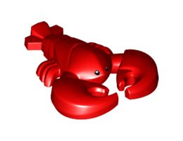 Lobster with Black Eyes Pattern: {ярко червен}