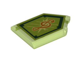 Плоска плочка 2х3 с ъгъл No.: {прозрачно ярко зелен}