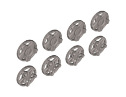 Wheel Cover 5 Spoke Wide and 5 Spoke Framed for Wheel 18976, 8 in Bag - 4 of Each (Multipack): {сребърно метален}