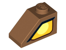 Покривна плочка 1X2/45°, No. 1: {умерен нуга}