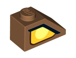 Покривна плочка 1X2/45°, No. 2: {умерен нуга}