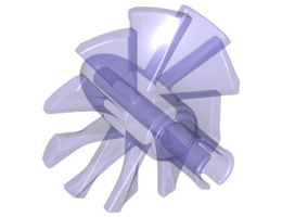 Engine, Large, Center, 10 Blades: {прозрачно ярко синьо-виолетов}