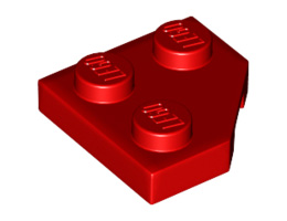 Ъглова плочка 45° 2X2: {ярко червен}