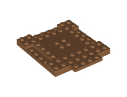 Плочка 8X8X6,4, 3 изрязана, 1 крило: {умерен нуга}