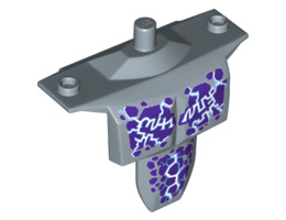 Large Figure Torso Armor Shoulder Studs with Dark Purple Spots and Medium Blue Veins Pattern: {пясъчно син}