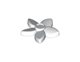 Friends Accessories Hair Decoration, Flower with Pointed Petals and Pin: {бял}