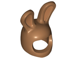 Minifigure, Headgear Mask Bunny Ears with Dark Tan Auricles Pattern: {умерен нуга}