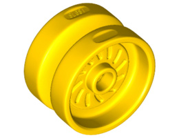 Джанта 18 x 12 mm с кръстат отвор и пъпка: {ярко жълт}