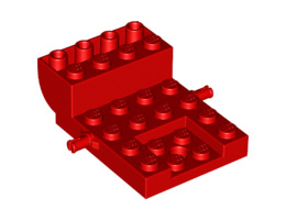 Колесен носач 4X6X1 2/3, с мини щракалка: {ярко червен}