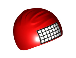 Мини каска No. 134: {ярко червен}