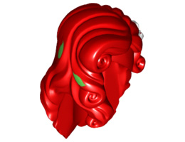 Мини перука, дълга къдрава, NO. 2: {ярко червен}