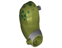 Arm Giant with Stud on Wrist, Right with Dark Green Spots and Silver Manacle Pattern: {маслинено зелен}