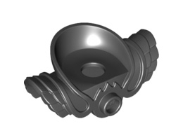 Minifigure, Armor Shoulder Pads with Neck Protection, Front Stud and 2 Back Studs: {черен}