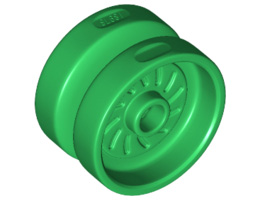 Джанта 18 x 12 mm с кръстат отвор и пъпка: {тъмно зелен}