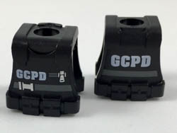 Minifigure, Vest Body Armor with White 'GCPD' and Dark Bluish Gray Belt Pattern: {черен}