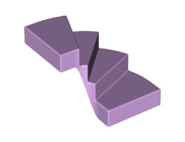 Стълби 6 x 6 x 4 Извити: {лавандулов}