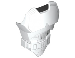 Large Figure Torso with SW Stormtrooper Armor Pattern (Original Trilogy): {бял}