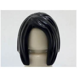 Minifigure, Hair Female Long Straight: {черен}