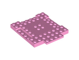 Плочка 8X8X6,4, 3 изрязана, 1 крило: {светло пурпурен}