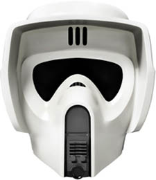 Large Figure Head Modified SW Scout Trooper Helmet Pattern: {бял}