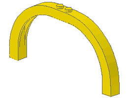 Arch 1 x 12 x 5 Curved Top: {ярко жълт}