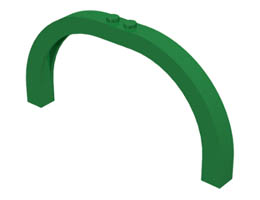 Arch 1 x 12 x 5 Curved Top: {тъмно зелен}